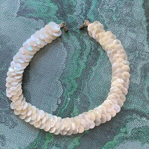 Mother of pearl choker necklace